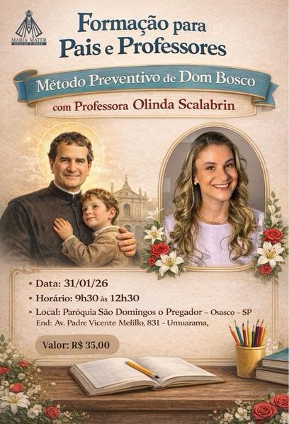 Formação sobre o Método Preventivo de Dom Bosco - Professora Olinda Scalabrin